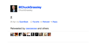 Illustration for article titled Senator Chuck Grassley Is the Worst Twitter User in the United States of America
